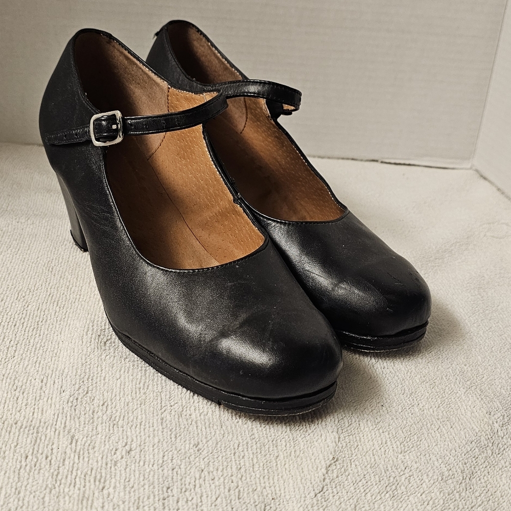 Folklorico Black Leather Shoes Size 10 / 10.5 / 11